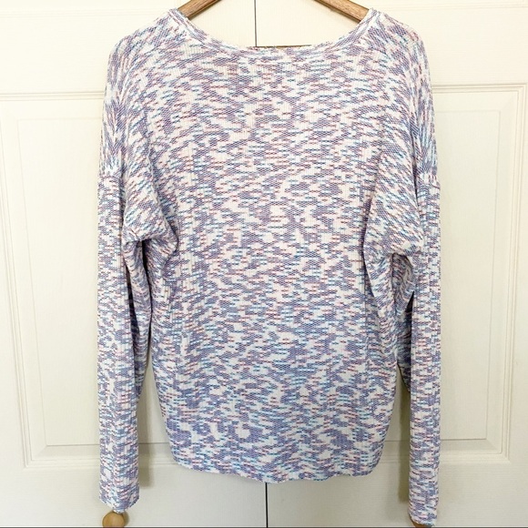 Code X Mode NWOT Pink Blue Ribbed Confetti Sweater - Picture 5 of 8